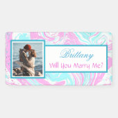 私と結婚する名前をカスタムする提案バナー 横断幕 (横)