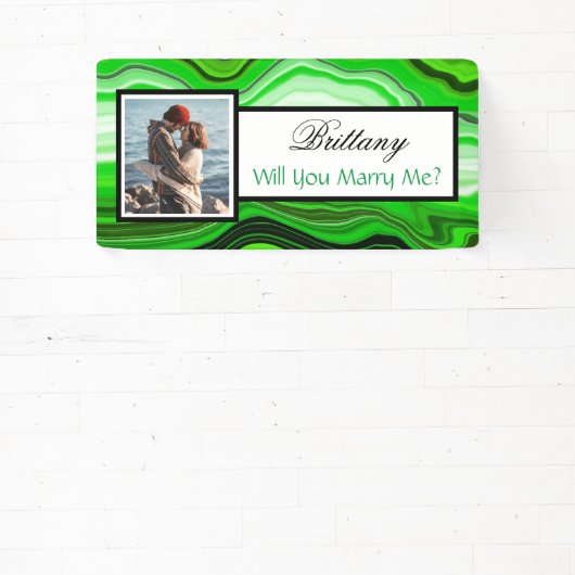 私と結婚する名前をカスタムする提案バナー 横断幕 (インサイチュ)