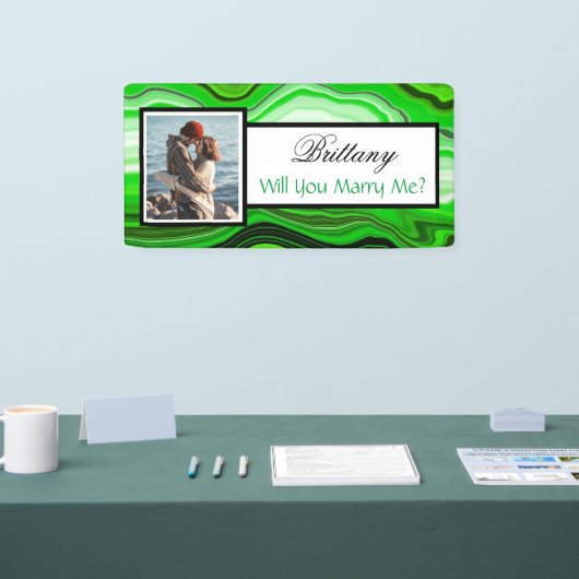 私と結婚する名前をカスタムする提案バナー 横断幕 (トレードショー)