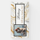 私と結婚する名前をカスタムする提案バナー 横断幕 (縦)