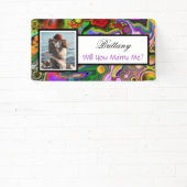 私と結婚する名前をカスタムする提案バナー 横断幕 (インサイチュ)