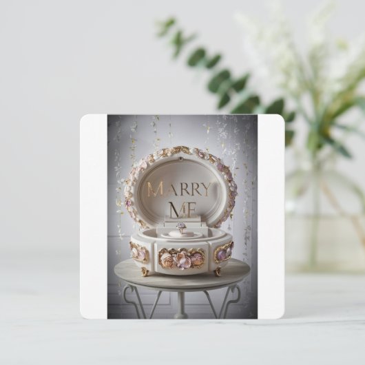 私と結婚する – 永遠の愛の提案カード セーブザデート (スタンド正面)