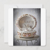 私と結婚する – 永遠の愛の提案カード セーブザデート (正面)