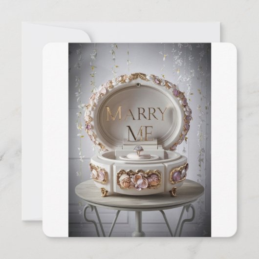 私と結婚する – 永遠の愛の提案カード セーブザデート (正面)