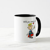 私と結婚式の提案のTシャツおよびギフト結婚して下さい マグカップ (正面右)