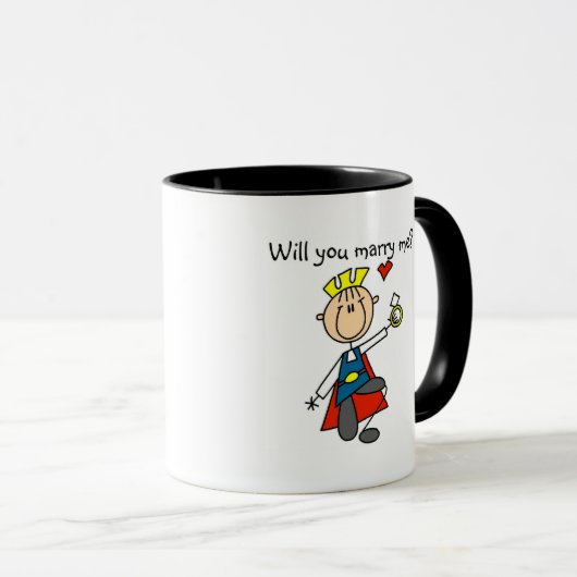 私と結婚式の提案のTシャツおよびギフト結婚して下さい マグカップ (正面右)