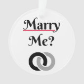 私と結婚？の結婚提案の愛 オーナメント (正面)