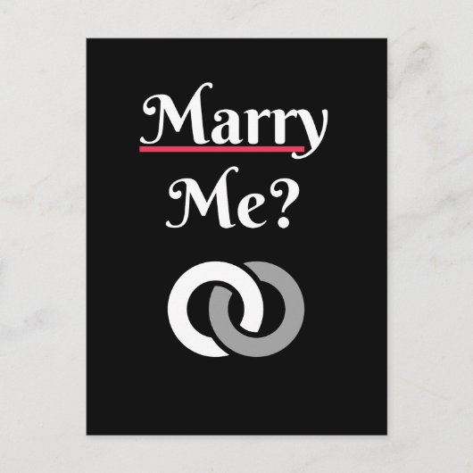 私と結婚?の結婚提案の愛 ポストカード (正面)