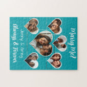 私と結婚？六つの写真テンプレート案 ジグソーパズル (横)