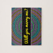 私と結婚?+色数々のの円/リングや輪パターン ジグソーパズル (縦)