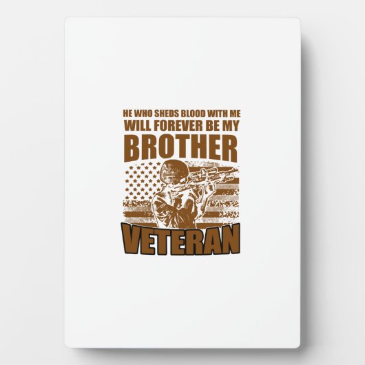 私と血を流す者は永遠に私の兄弟になる フォトプラーク (正面)