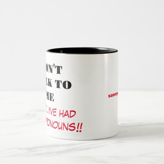 私と話さないで…コーヒーマグ ツートーンマグカップ (中央)