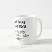 私と論争して下さい、そうですね? コーヒーマグカップ (正面右)