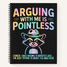 私と議論するのは無意味なアライグマおもしろいだ ノートブック
