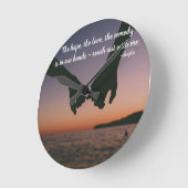 私と連絡を取る ラウンド壁時計 (傾斜)