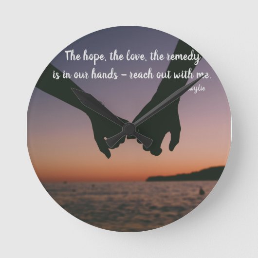 私と連絡を取る ラウンド壁時計 (正面)