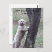 私と遊も愚かにするな – 私は良い… ポストカード (正面/裏面)