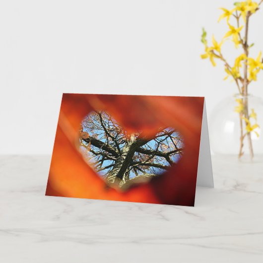 私と運ハートを カード (黄色い花)