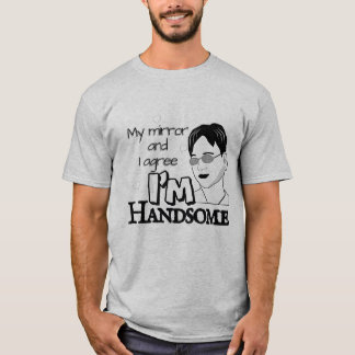 私と鏡は同意見です。私ってイケメン Tシャツ
