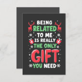 私と関係があることだけが本当のクリスマスの贈り物 招待状 (正面/裏面)