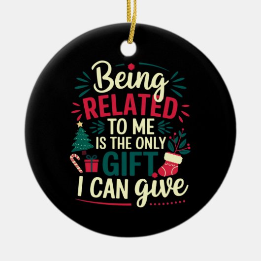 私と関係があるということは私にでき与える セラミックオーナメント (正面)