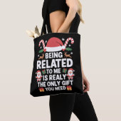私と関係があるの?面白いクリスマスの家族のXmas トートバッグ (クローズアップ)