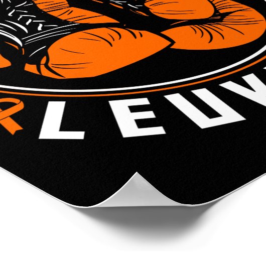 私と闘う白血病認識度サポートボクシング手袋 ポスター (角)