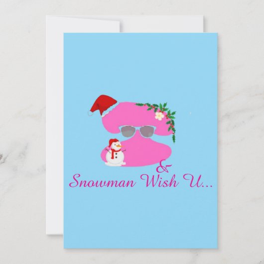 私と雪だるま願う シーズンカード (正面)