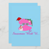 私と雪だるま願う シーズンカード (正面/裏面)