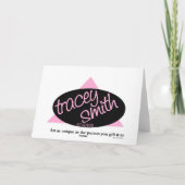 私とTraceyスミスのスタジオからのメッセージカード結婚して下さい カード (裏面)