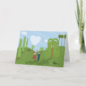 私とTraceyスミスのスタジオからのメッセージカード結婚して下さい カード (正面)