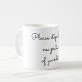 私にあなたの子供の写真を示すことを止めて下さい コーヒーマグカップ (正面左)