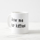 私にあなたの猫ちゃんをマグ示して下さい コーヒーマグカップ (正面左)
