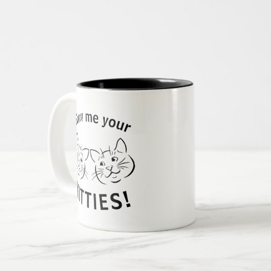 私にあなたの猫ちゃんを示して下さい ツートーンマグカップ (正面左)