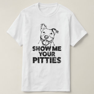 私にあなたのPittiesをおもしろいなメンズピットブルのワイシャツ示して下 Tシャツ
