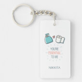 私におもしろい不可欠なバレンタインデー キーホルダー (正面)