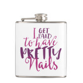 私にかわいらしいネイルのフラスコがあるために俸給を受け取ります フラスク (正面)