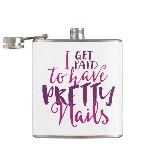 私にかわいらしいネイルのフラスコがあるために俸給を受け取ります フラスク (オープン)