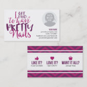 私にかわいらしいネイルの名刺があるために俸給を受け取ります 名刺 (正面/裏面)