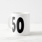 私にこのよい誕生日のマグを見るために50年かかりました コーヒーマグカップ (正面左)