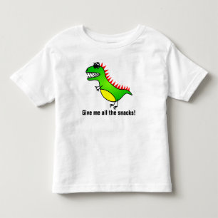 私にすべての軽食を空腹な恐竜Tレックス与えて下さい トドラーTシャツ