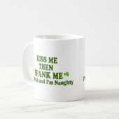 私にそれから平手で打ちます私をギフト接吻して下さい コーヒーマグカップ (正面左)