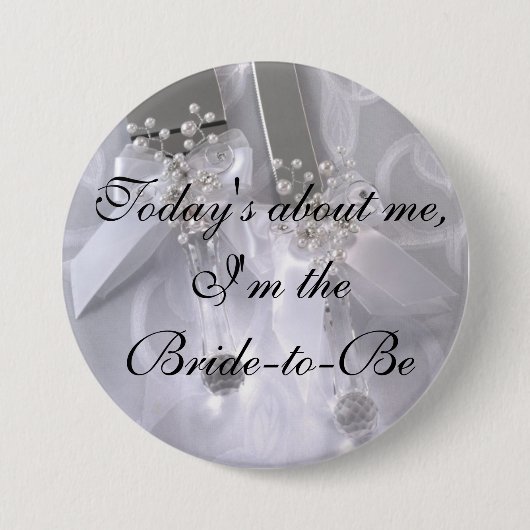 私について今日、私はtheBrideです 缶バッジ (正面)