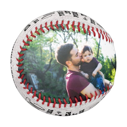 私にとってあなたはワールドパパカスタム2フォトコラージュ 野球ボール (正面左)