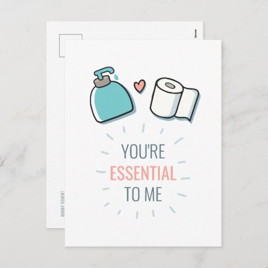 私にとってあなたは不可欠なバレンタイン シーズンポストカード (正面/裏面)
