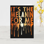 私にとってはこのメラニンこそが全て 黒歴史 黒人 melanated  カード (黄色い花)