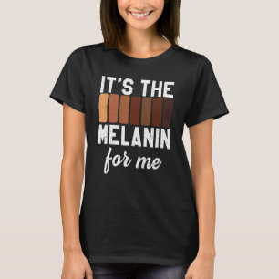 私にとってはこのメラニンこそが誇り メラニン 黒人女性 Tシャツ