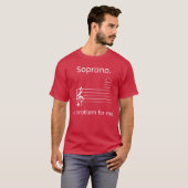 私にとってソプラノは問題なし ミュージック クワイア 歌 Tシャツ (正面フル)