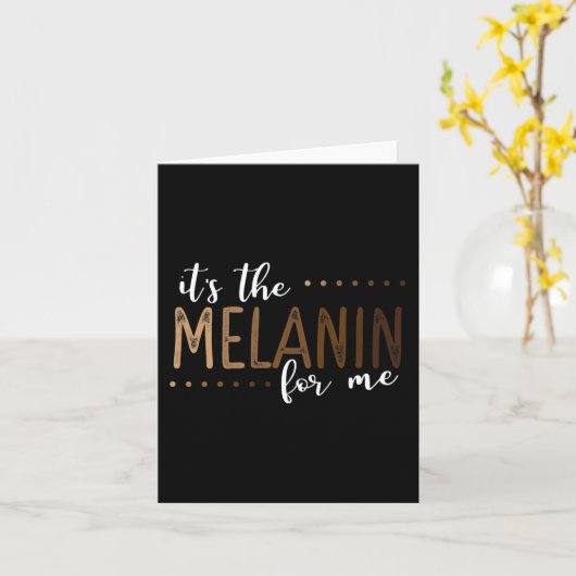 私にとってメラニンはアフリカ系アメリカ人の黒い歴史 カード (黄色い花)