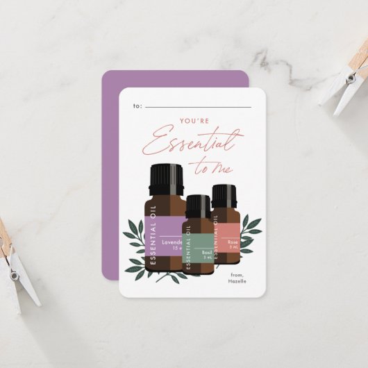 私にとって不可欠な教室バレンタインデー カード (正面/裏面インサイチュ)